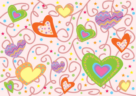 hearts textureの写真素材