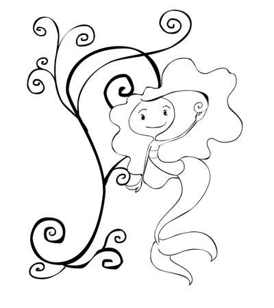 cute mermaidの写真素材