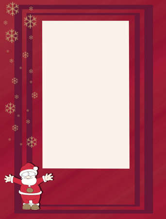 Christmas card with Santa Clausの写真素材