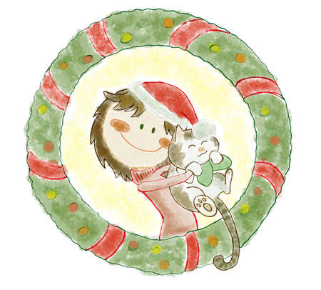 Christmas garlandの写真素材