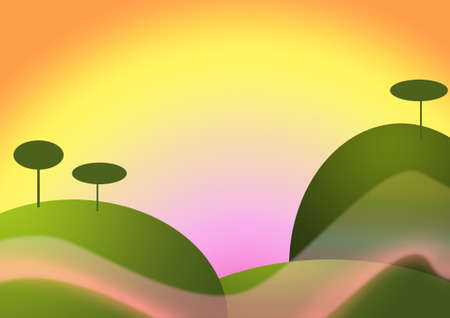 hills landscapeの写真素材