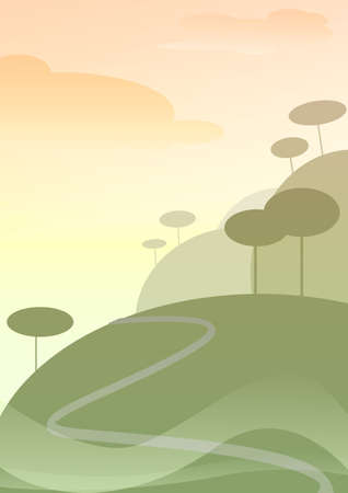 hills landscapeの写真素材