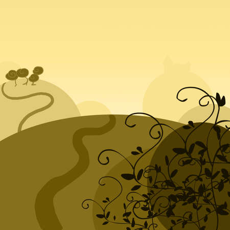 hills landscapeの写真素材