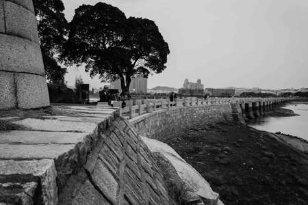 People on the bridgeのeditorial素材