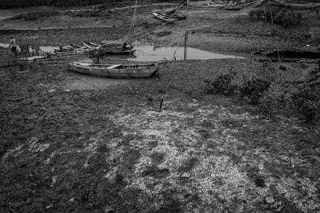 Boat in riverの写真素材