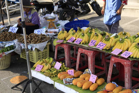 Thailand fruit standsのeditorial素材