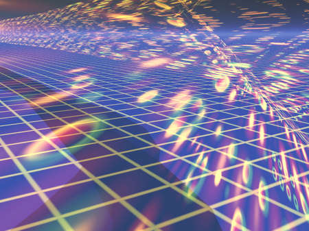 abstract three dimensional representation of cyberspace and the internetの写真素材