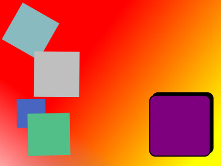 Several squares on  yellow and orange backgroundの写真素材