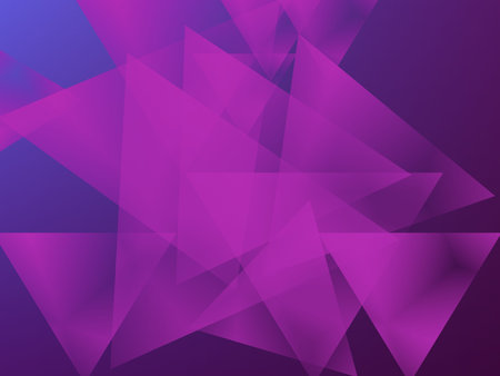 Transparent Purple overlaid triangles on graduated blue and purple backgroundの写真素材