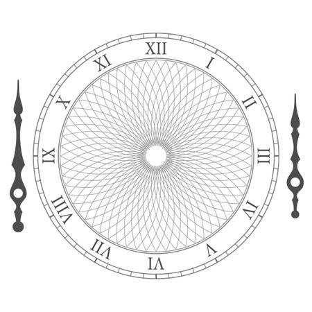 Vector vintage clock on white . Illustration clip artのイラスト素材