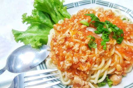 Spaghetti Tomato Sauceの写真素材