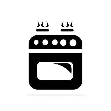 Gas stove icon on white background. Vector illustration. Eps 10.のイラスト素材