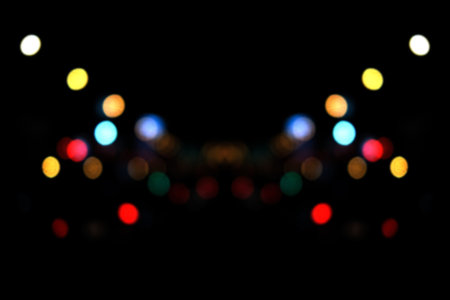 Abstract bokeh color on a dark background, Illustration.