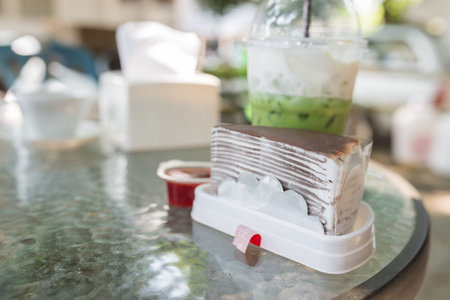 my holiday with chocolate cakeの写真素材