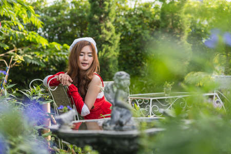 This year she say happy new yearsの写真素材