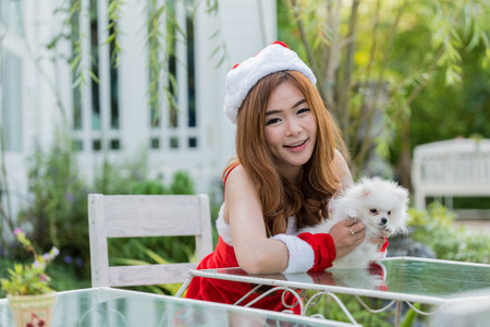 This year she say happy new yearsの写真素材