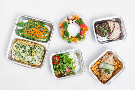 organic fresh nutrition in boxesの写真素材