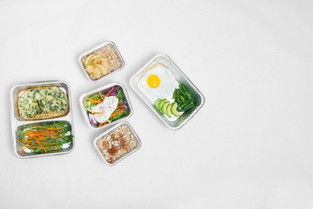 organic fresh nutrition in boxes;の写真素材