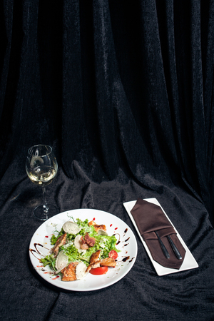 natural healthy food with french or italian alcohol;の写真素材