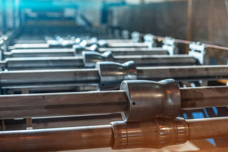 equipment and modern production line of rolling metal roofing profile sheetsの写真素材