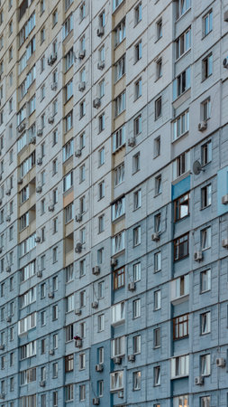 sleeping district and buildings of big city, urban jungle architecture
