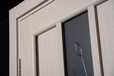 stylish and modern wooden door parts indoorの写真素材