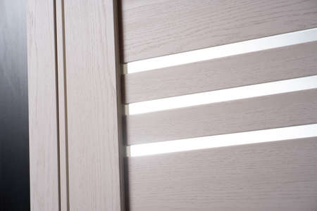 stylish and modern wooden door parts indoorの写真素材
