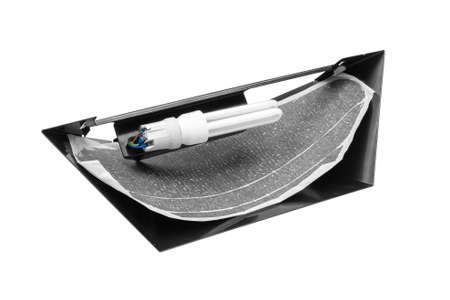 uv lamp for disinfection of virus and bacteria of insects trap isolatedの写真素材