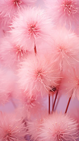 pink flower pattern, dandelion wallpaper, generative AIの素材