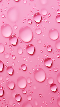 liquid water drop on pink background, texture or pattern for wallpaper, generative ai. High quality artの素材