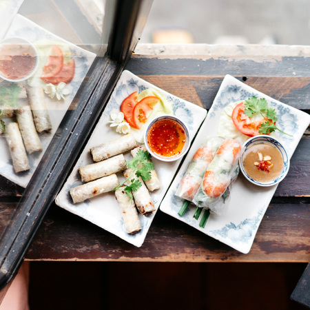 Vietnamese spring rollsの写真素材