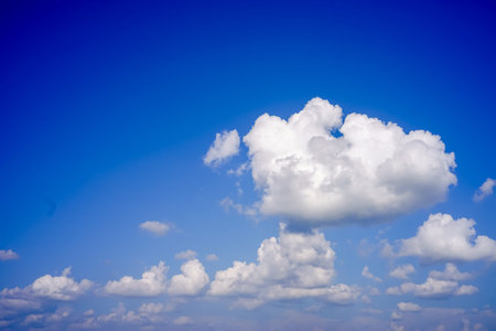 beautiful blue sky with cloudsの写真素材