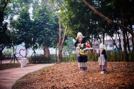 mannequin tribes In the park