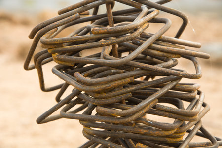 The rebar prepare for constructionの写真素材