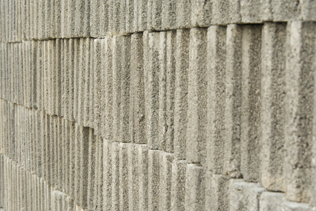 Concrete block in construction site