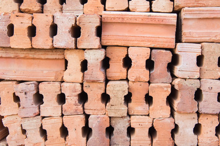 Stow of brick prepare for construction