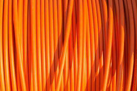 Electricity cable on wooden spool