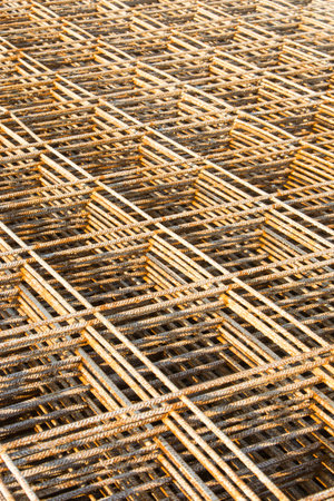 Steel wire mesh at  construction site