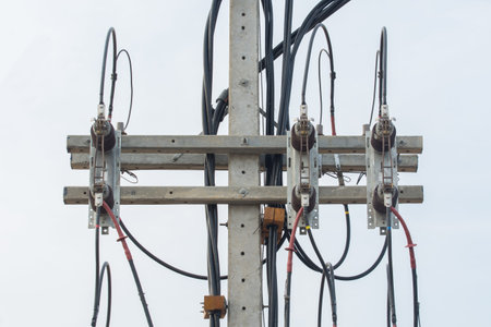 Part of electricity equipment on post