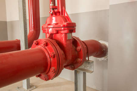 Water valve at office buildingの写真素材