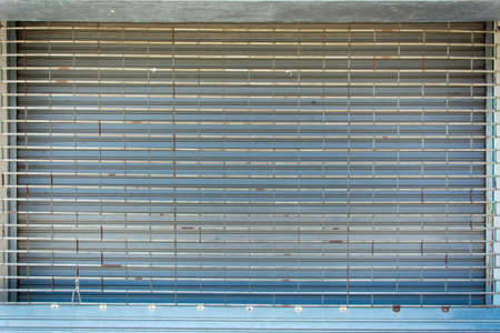 Rolling steel shutter door closedの写真素材