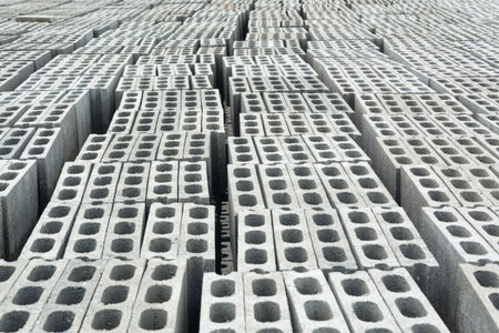 Concrete block in construction site