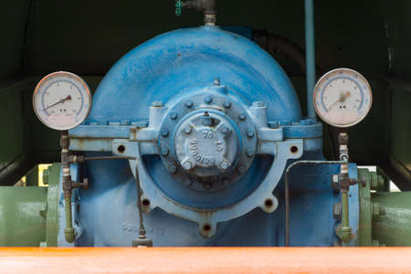 Steel pipe and water pumpの写真素材