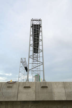 Steel structure for support traffic signの写真素材