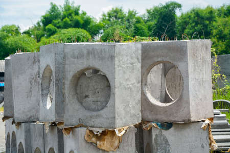 Concrete sump preparing for constructionの写真素材