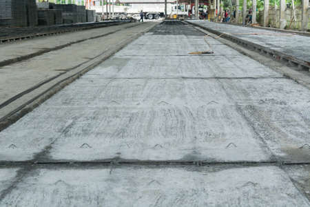 Precast concrete floors in plantの写真素材