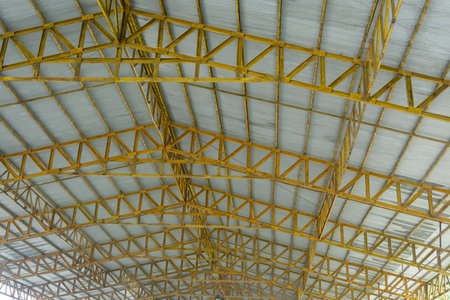 Old roof and rust steel truss