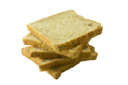 Whole wheat bread on a white background isolateの写真素材