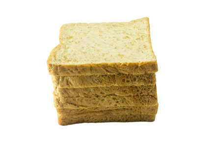 Whole wheat bread on a white background isolate