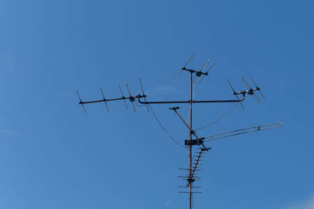 The antenna with blue skyの写真素材